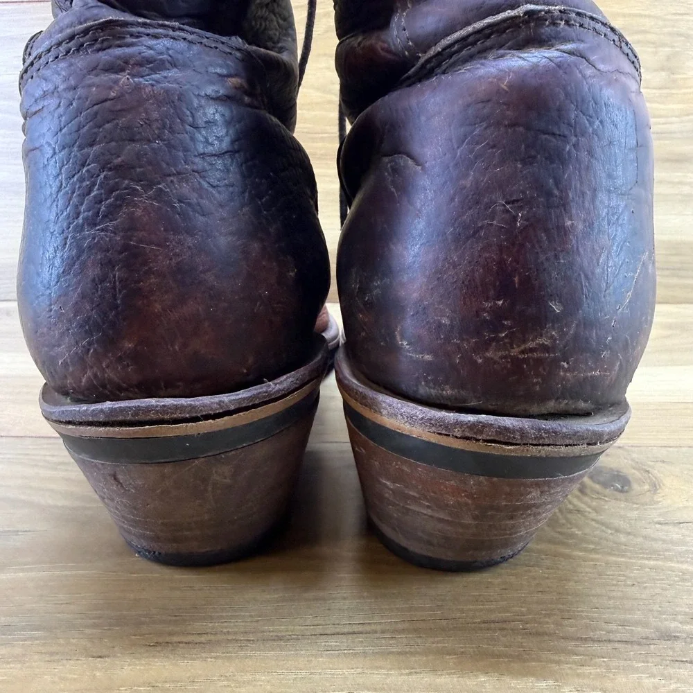 Chippewa Vintage Packer Boots Mens 11 D Brown Leather Kiltie Lace Up USA Vibram